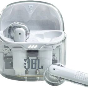 【新品】JBL TUNE FLEX GHOST ワイヤレスイヤホン bluetooth 2ウェイ装着/ノイズキャンセリング/IPX4/ホワイト/JBLTFLEXGWHT
