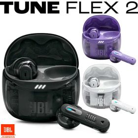 JBL Tune Flex 2 ハイブリッドノイズキャンセリング 完全ワイヤレスイヤホン Bluetooth 5.3 ジェービーエル (左右分離型ワイヤレスイヤホン) ゴースト 透明 スケルトン ながら聴き オープン型 / 密閉型 両対応