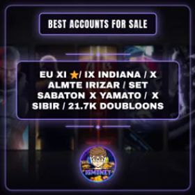 World of Warships ➨EU / IX INDIANA / ➨25K DOUBLOONS