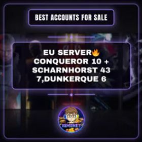 World of Warships EU SERVER🔥 CONQUEROR 10 + SCHARNHORST 43 7,DUNKERQUE 6