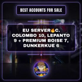 World of Warships EU SERVER🔥C. COLOMBO 10, LEPANTO 9 + PREMIUM BOISE 7, DUNKERKUE 6