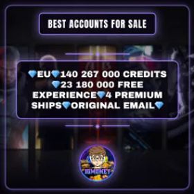 World of Warships 💎EU💎140 267 000 CREDITS💎23 180 000 FREE EXPERIENCE💎4 PREMIUM SHIPS💎ORIGINAL EMAIL💎