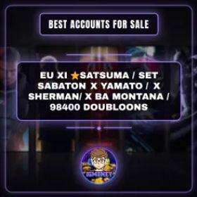 World of Warships ➨EU XI ★SATSUMA / SET SABATON X YAMATO / X SHERMAN/ X BA MONTANA / 98400 DOUBLOONS