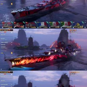 World of Warships 🕹️ 🎮 N E X U S - E M P O R I U M 👾 ⚡EU ➨Azur Lane Collab 11 ★AFFONDATORE (Anime camo) 45.6к Doubloons)