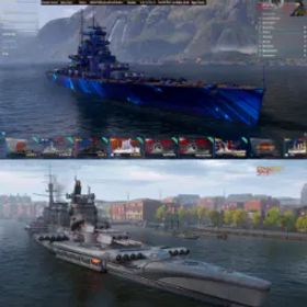 World of Warships 🕹️ 🎮 N E X U S - E M P O R I U M 👾 ⚡EU X P Adalbert (Azur camo) IX S Thunder IX Black VIII Assashio