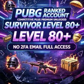 ピーユービージー バトルグラウンズ 🔥🔥 🔥【 PUBG Plus ✅】【 80+ LVL = Game Level 】【 Ranked Mode Available 🔑】【 Full Access 】