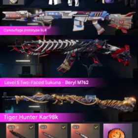ピーユービージー バトルグラウンズ 🔥 Level 5 Sukuna Beryl M762 🐯 Tiger Hunter Kar98k 🎯 Prototype SLR