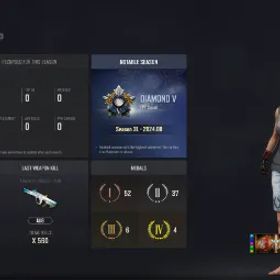 ピーユービージー バトルグラウンズ PUBG tier 3 Level 1309+ |PROGRESSIVE Azure Dragon Beryl M762 Level 6 | 500$ Spent