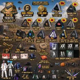 ピーユービージー バトルグラウンズ [Steam] PUBG / 1410 Black Goods Voucher/ 500-700GB / Various supply boxes / Full Access / Instant Delivery -CG9294-PUBG154