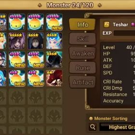 サマナーズウォー [EU] LD5 Nicki | 220x 11th Anniversary Scrolls