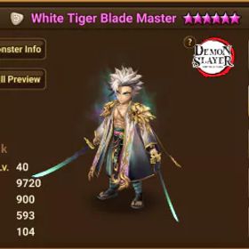 サマナーズウォー {Europe}Light White Tiger Blade Master+Teshar+Rica*L&D Scroll*48+,(11+12) Year Scroll*730+,All Attribute Scroll*15+|Real Scroll Count • No Ranges|