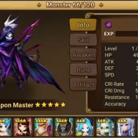 サマナーズウォー 🔥 [Europe] Starter 💎 Dark Weapon Master (Maximilian) ⚔️