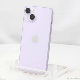〔中古〕Apple(アップル) iPhone14 128GB パープル MPUY3J／A SIMフリー〔295-ud〕