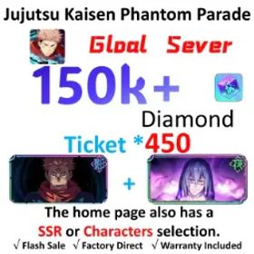 呪術廻戦ファントムパレード [Global-TW] | Ryomen Sukuna + Mahito (Inspiration) | 💎150K+ Cubes | 600+ Tickets | 10-20 SSR Units ⭐ | Story Completed