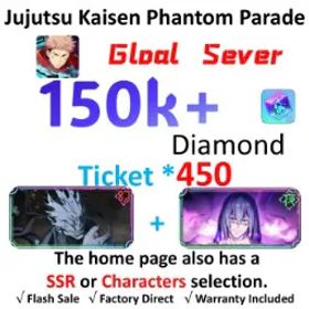 呪術廻戦ファントムパレード [Global-TW] | Mahito (Exposed Soul + Mahito (Inspiration)) | 💎150K+ Cubes | 600+ Tickets | 10-20 SSR Units ⭐ | Story Completed