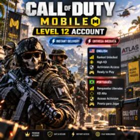 コールオブデューティモバイル CALL OF DUTY MOBILE LEVEL 12 ACCOUNT INSTANT DELIVERY | Ref: FJG
