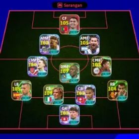 イーフットボール 5 Meneger Booster 🥵 Collective 3241+💥 Starter Ready To Play 🎮 Skuad GG 🌈 Full Double Booster ☠️ Cheapest ✨⭐