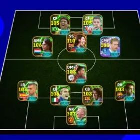 イーフットボール EFOOTBALL COLECTIVE 3243+🔥 | 7 MANAGER BOOSTER🥵,BIGTIME MESSI LONG HAIR☠️,GG SQUAD💥,STARTER READY TO PLAY🎮,CHEAPEST🌈✨