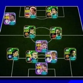 イーフットボール KONAMI ONLY✨STRENGTH 3226✨KING RUMMI 105✨SUAREZ 106✨VINI 105✨NEYMAR 105✨T COURTOIS 104✨BATISTUTA 105✨OWEN 104✨ANDROID N IOS BOTH✨BEST DEAL