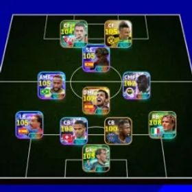 イーフットボール STERNGTH 3222+💥ONLY KONAMI✅ PAOLO MALDINI 109🔥RODRI 107🔥NEYMAR JR BLITZ 105🔥LAMINE YAMAL 105 🔥MARC CUCURELLA 105🔥P. E. AUBAMEYANG 105 🔥VOZINHA104🔥N'GOLO