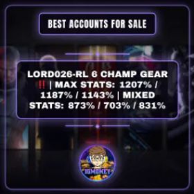 ロードモバイル LORD026-RL 6 CHAMP GEAR ‼️ | MAX STATS: 1207% / 1187% / 1143% | MIXED STATS: 873% / 703% / 831%