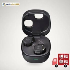 オーディオテクニカ ATH-SQ1TW2 BK ワイヤレスイヤホン bluetooth/小型 軽量 / 最大20時間再生 / 低遅延/外音取込み/マルチポイント/マルチペアリング/防水 IPX5 / ワイヤレス充電 /【国内正規品】ブラック ATH-SQ