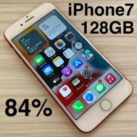 iPhone7 128GB REDバッテリー84% SIMフリー