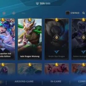 リーグオブレジェンドワイルドリフト EU | LVL 445 | 209 Skins