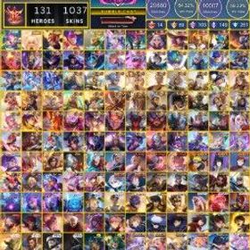 モバイルレジェンド World Collector 730k+ Points, 1037 Skins, Immortal 292 Star Highest, 14 Legend, 89 Grand, 103 Exquisite Skins, Epic Recall, 99 Star Current Rank