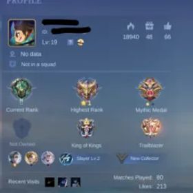 モバイルレジェンド [ANDROID + IOS] ⭐SUPER SMURF⭐ RANK MYTHICAL GLORY | GLOBAL 21 CICI TAG! | 60%+ WIN RATE | 150.000 B.M. | CLEAN ACCOUNT | FULL ACCESS