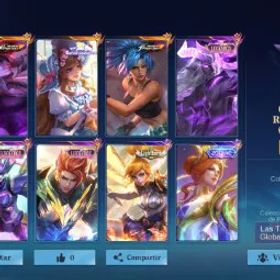 モバイルレジェンド HERO 100 EMBLEM MAX + KOF CHOU + LUCKYBOX MOSKOV KARRIE CLAUDE + LIGHTBORN FANNY + EPIC LING NATALIA GUSION + ZODIAC AURORA + EPIC RECALL ABYSSAL THUNDER