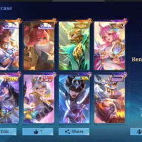 モバイルレジェンド HERO 110 EMBLEM MAX + SANRIO CHANG`E FLORYN + COLLECTOR FLORYN + PRIME GRANGER + ANNUAL KAGURA + P.ACE ZHUXIN + 27 EPIC SKINS + SAINT SEIYA BADANG + MYTH2 2024