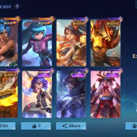 モバイルレジェンド HERO 114 EMBLEM MAX + KOF AURORA KARINA + EPIC NANA FRANCO FREYA YSS JOHNSON RAFAELA ZILONG ESTES HARLEY ROGER ALDOUS IRITHEL ESMERALDA + MYTH2024 CLINT