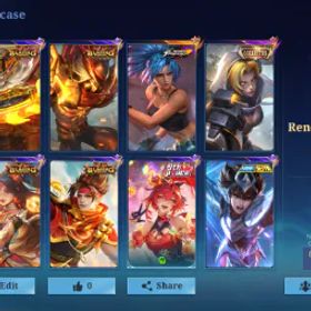 モバイルレジェンド 246 SKINS HERO EMBLEM MAX + HIGHEST RANK IMMORTAL + 18 EPIC NOLAN ESMERALDA CARMILLA CLAUDE GUSION VALIR YSS MOSKOV FREYA KAGURA + MYTH2024 CLINT + GAARA VALE