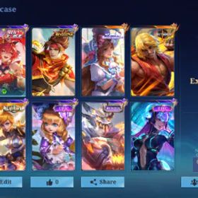 モバイルレジェンド HERO 83 EMBLEM MAX + KEN CHOU + LIGHTBORN FANNY + MYTH2024 CLINT + EPIC CLAUDE SELENA VALIR LING CHANG`E + GAARA VALE