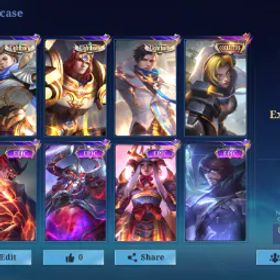 モバイルレジェンド HERO 100 EMBLEM MAX 6 + COLLECTOR NATALIA + LIGHTBORN GRANGER ALUCARD TIGREAL + 16 EPIC YSS FREYA GUSION LANCELOT HANABI ROGER LUNOX CHANG`E ESMERALDA