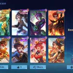 モバイルレジェンド 219 SKINS HERO EMBLEM MAX + PRIME GRANGER + LUCKYBOX GUINEVERE + P.ACE FANNY + EPIC CLAUDE HARLEY GUSION VALIR SABER ESMERALDA + SPONGEBOB