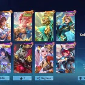 モバイルレジェンド ARJ 186 Skins | Layla & Lesley Collector | Luckybox Kimmy & Eudora | Granger Prime | Star Kagura | Florryn Fluffy | Miya Seasoned | FREE WDP 1 MOONTH