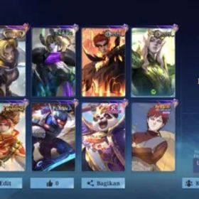 モバイルレジェンド STN 113 Skins | 88 Hero's | Natalia Collector | Vale Garaa | Akai Aniv | Valir & Estes Dragon | Delux Skins 14 | Embelm Have | Reccal Good