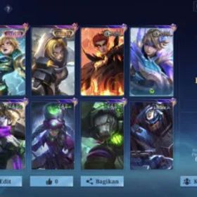 モバイルレジェンド ELQ 167 Skins | 110 Heros | Eudora Luckybox | Natalia Collector | Dragon 2 | Venom 3 | Epic Skins Have Much | Emblem Max | WR 54% | Recall Seal Of Anvil