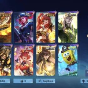 モバイルレジェンド UYU 157 Skins | 106 Hero's | Aldous Blazing | Fanny P, Ace | Barang Seiya | Lesley & Estes Meowkin | Masha Dragon | + EPIC SKINS | DM 94 | Emblem Have