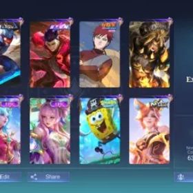 モバイルレジェンド XGS 177 Skins | 120 Heros | Chou Stun | Vale Garaa | Masha Dragon | Cyclops SB | Silvana Meowkin | Kagura & Carmila Epic | Emblem Max | WR 58%