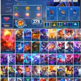 モバイルレジェンド 🔥 #3589 🔥 278 Skins 💎 Legend Valir 👑 Collector Natalia ⚔️ Fanny Lightborn Ranger ⭐ Transformers Popol & Roger 🌟 Prime Beatrix 🎯 KoF Karina ✅