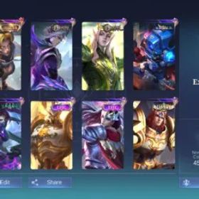 モバイルレジェンド QUL 181 Skins | 89 Heroes | Natalia Collector | Ling, Estes Dragon Thamer | Epic Skins Including | Fanny Valentine | Julian Meowkin | Fanny PAce | Odette Create