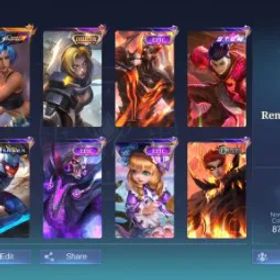 モバイルレジェンド FZT 257 Skins | 133 Heroes | Karina KOF | Natalia Collector | Chou STUN | Fanny P, Ace | Reccal Star Wars | WR 55% | Emblem Max | WR Lancelot Good | Check SS