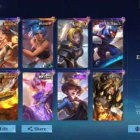 モバイルレジェンド NWP 209 Skins | 133 Heros | Karina KOF | Natalia Collector | 12K Matches | Reccal Star Wars | Emblem Max | Etc Skins View SS