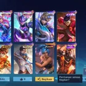 モバイルレジェンド GNA 178 Skins | 110 Hero's | Luckybox Karrie & Odette | Chou STUN | Karina KOF | Recall Good | Emblem All Max | Expert Collector 1