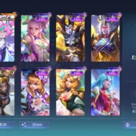 モバイルレジェンド PL817|Lvl 68|164 HEROES|111 SKIN|ALL EMBLEM MAX|CHANG'E ASPIRANTS|NATALIA CC|9 EPIC SKIN|SUN LUNARFEST|CLINT MYTHIC
