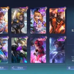 モバイルレジェンド KOV 151 Skins | 100 Heroes | Floryn Fluffy | Claude Valentine | Natalia Collector | Emblem All Max | Collector Expert II