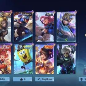 モバイルレジェンド MDT 118 Skins | 87 Hero's | Natalia Collector | Fanny P, ACE | Deluxe Skins 17 | Embelem Have | Reccal Good | WR 53% | Others Skins Check Screnshoot | Expert 4
